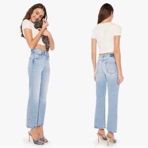 MOTHER Superior The Scooter Ankle Wide Leg Baggy Jeans Don't Be a Square 28